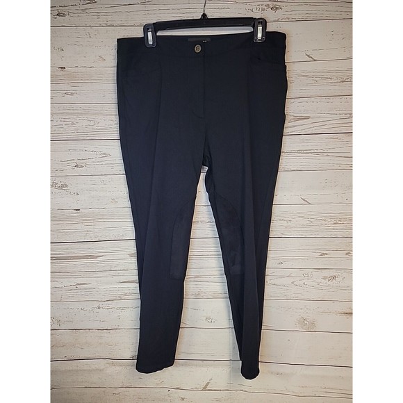 Talbots Black Stretch Skinny Ankle Pull-on Riding Pants Women's 12P‎ Trousers - Picture 1 of 9